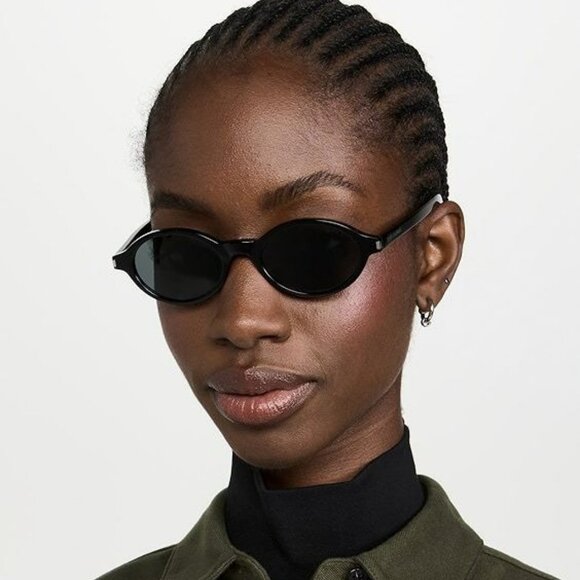 Saint Laurent Women BRAND NEW Sunglasses Black Oval SL751 JEANNE 001 main image 4